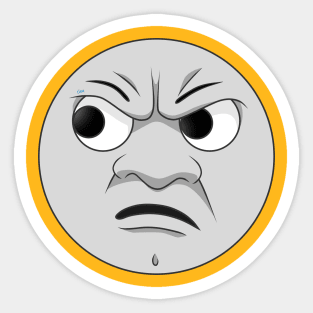 Duncan angry face Sticker